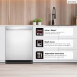 Sharp SDW6736MS 24-inch Stainless Steel Dishwasher, Third Rack, Library Quiet 47 dB, Power Wash Sprayer - Image 3