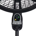 Lasko Oscillating Cyclone Pedestal Fan, Adjustable Height, Timer, Remote Control, 3 Speeds, for Bedroom, Living Room, Home Office, 18", Black, 1843 - Image 9