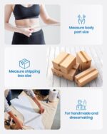 RENPHO Body Measuring Tape, Smart Tape Measure for Weight Loss, Bluetooth Fitness Equipment with App, Measuring Waist, Hip, Bust, Arms, Muscle Gain, Retractable, 60in /150cm, White - Image 9