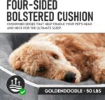 OhGeni Orthopedic Big Dog Couch Pet Sofa XL Sized Cat Beds with Comfort Foam Support, Soft Comfortable Fabric, Machine Washable Waterproof Removable Cover, 42-Inch (Gray) - Image 5