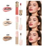 Liquid Contour,Liquid Highlighter, Blush with Face Brush Long Lasting Smooth Lightweight Smudge Proof Contour+ Blush+ Highlighter - Image 3