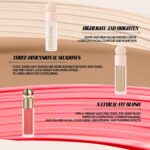 Liquid Contour,Liquid Highlighter, Blush with Face Brush Long Lasting Smooth Lightweight Smudge Proof Contour+ Blush+ Highlighter - Image 7