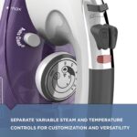 BLACK+DECKER IR1350S Professional Steam Iron with Stainless Steel Soleplate and Extra-Long Cord, Purple - Image 3