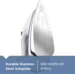 BLACK+DECKER IR1350S Professional Steam Iron with Stainless Steel Soleplate and Extra-Long Cord, Purple - Image 4