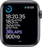 Apple Watch Series 6 (GPS, 44mm) - Space Gray Aluminum Case with Black Sport Band (Renewed) - Image 5