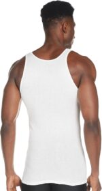 Hanes Men's Lightweight Cotton Moisture-Wicking Tank Undershirts (6 Pack) - Image 3