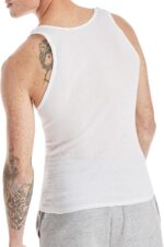 Hanes Men's Lightweight Cotton Moisture-Wicking Tank Undershirts (6 Pack) - Image 6