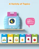 Talking Flash Cards for Toddlers 1 2 3 4 Year Olds, Montessori Language Learning with 224 Words, Pocket Speech Therapy and Autism Playthings, Children's Sensory Educational Device - Image 3