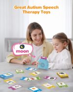 Talking Flash Cards for Toddlers 1 2 3 4 Year Olds, Montessori Language Learning with 224 Words, Pocket Speech Therapy and Autism Playthings, Children's Sensory Educational Device - Image 5