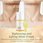 Neck Creams for Tightening and Firming, Gua Sha Neck Cream with Collagen, Retinol & Hyaluronic Acid, Anti-Aging Moisturizer Cream for Tightening on Neck & Décolleté Lifting, Wrinkle & Hydrating - Image 6