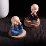 TIED RIBBONS 4 Pcs Baby Buddha Statue | Resin, 2 Inch | Buddha Monk Statue, Car Dashboard Decoration, Office, Table, Shelves, Home, Living Room, Buddha Decor | Mini Buddha Statue - Image 3