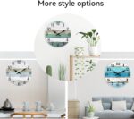 CHYLIN Wall Clock, Silent Non Ticking Battery Operated, Rustic Coastal Country Clock Decorative for Bathroom Kitchen Bedroom 8" - Image 5
