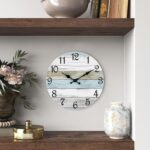CHYLIN Wall Clock, Silent Non Ticking Battery Operated, Rustic Coastal Country Clock Decorative for Bathroom Kitchen Bedroom 8" - Image 9