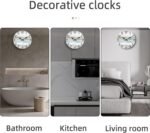 CHYLIN Wall Clock, Silent Non Ticking Battery Operated, Rustic Coastal Country Clock Decorative for Bathroom Kitchen Bedroom 8" - Image 10