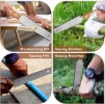 Japanese Hand Saw, 6 Inch Pull Saw with Double Edges of 11/17 TPI, SK5 Flexible Blade Handle Wood Saws for Woodworking Tools - Image 7