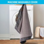 Extra Large Orthopedic Dog Bed for Big Dogs - XL Waterproof Dog Bed with Removable Washable Cover & Anti-Slip Bottom, Crate Bed, Deluxe Plush Pet Bed Mat (Grey) - Image 4