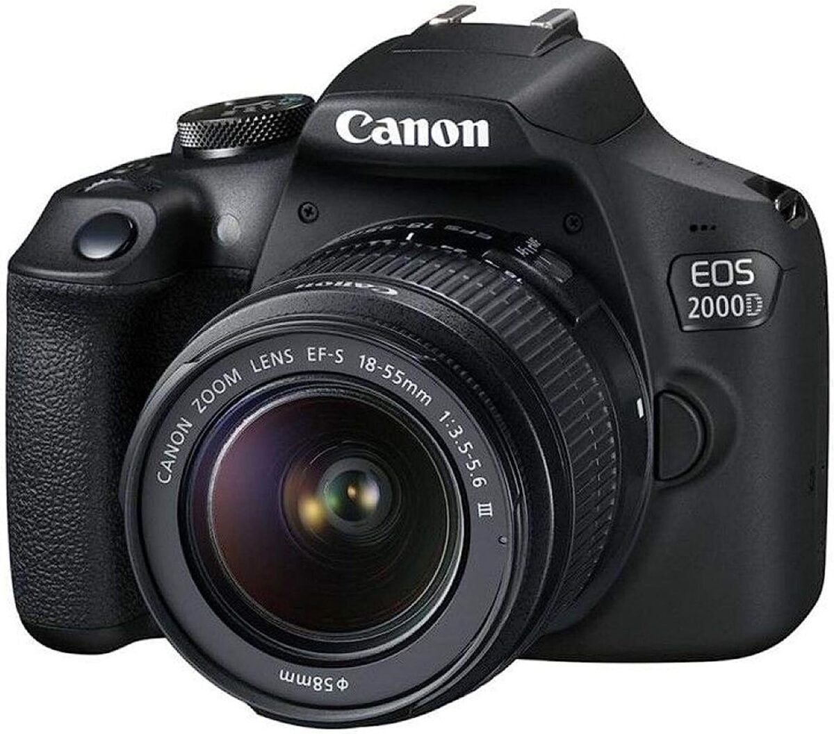Canon EOS 2000D / Rebel T7 DSLR Camera w/EF-S 18-55mm f/3.5-5.6 Lens 3 Lens Kit: 128GB Memory + Wide Angle + Telephoto + Flash - Image 5