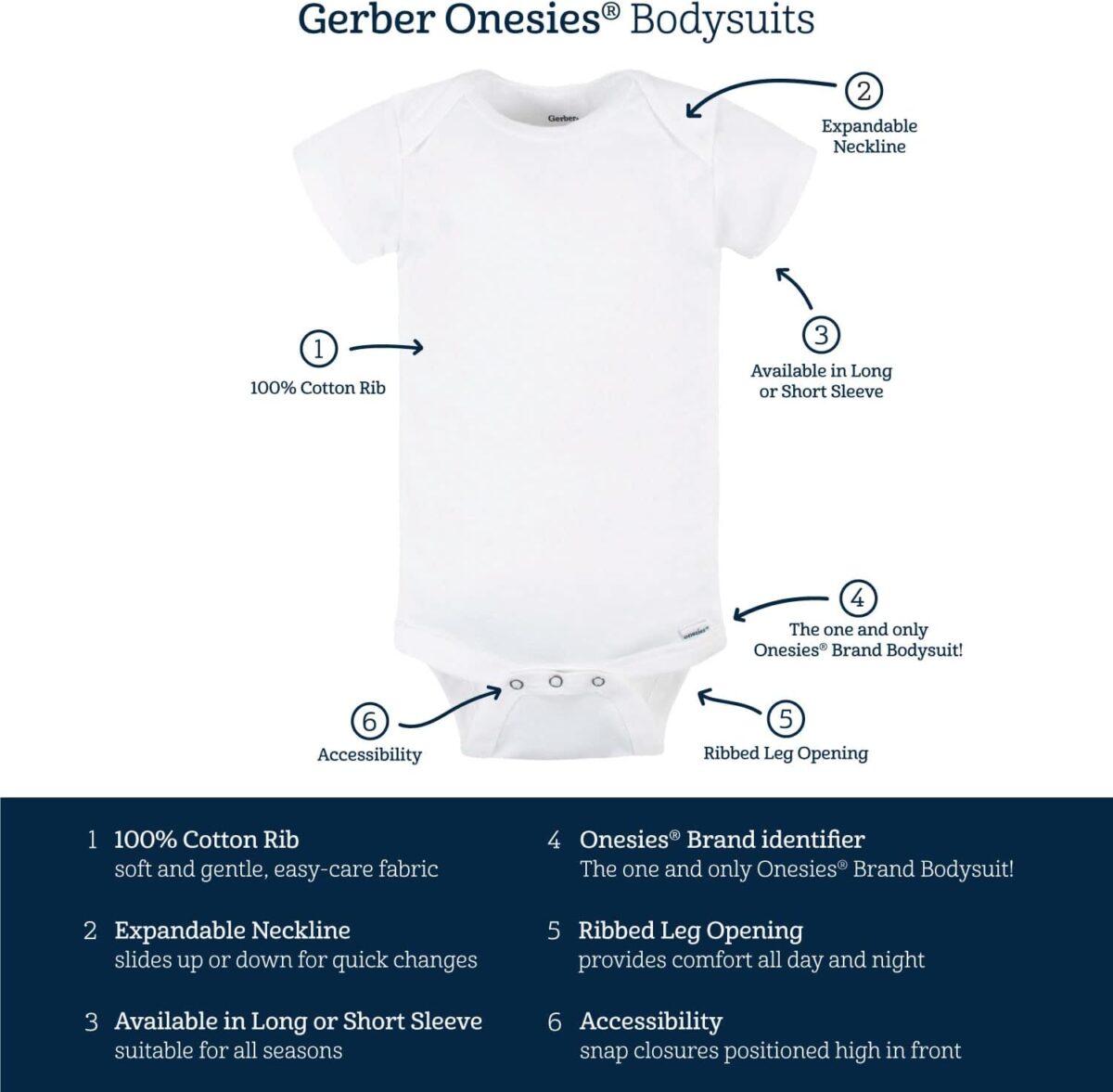 Gerber baby-girls 8-pack Short Sleeve Onesies Bodysuits - Image 7