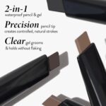 LAURA GELLER NEW YORK Sculpt-n-Stay Waterproof Brow Pencil & Gel- Taupe - Image 4