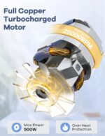 Ganiza Smoothie Blender, 900W Blenders for Shakes and Smoothies, 15-Piece Personal Blender and Grinder Combo for Kitchen, Smoothies Maker with 4 BPA-Free Portable Cup, Nutritious Recipe - Image 4