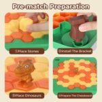 Ice Break Save Dinosaur Game for Kids,Break Ice Family Board Game Penguin(Square) - Image 7