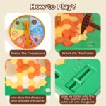 Ice Break Save Dinosaur Game for Kids,Break Ice Family Board Game Penguin(Square) - Image 8