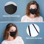 LEMENT 100 Pcs Disposable Face Masks, 3 Ply Face Masks Black Disposable Mask, (Disposable face mask) - Image 3