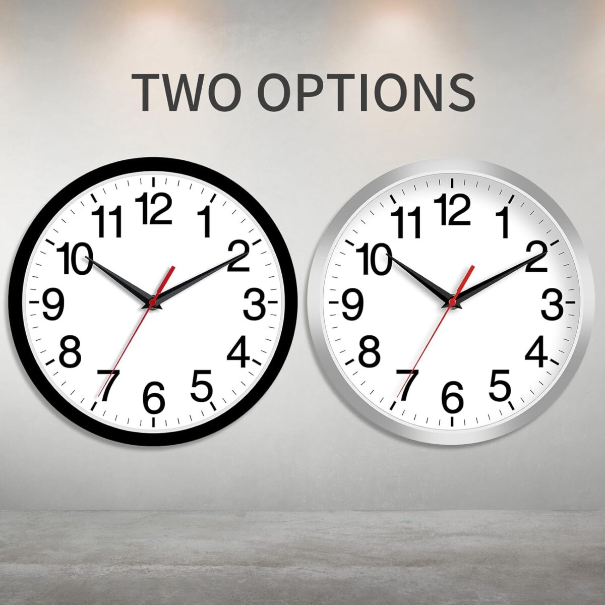 Wall Clock Modern 8 Inch Battery Operated Silent Non Ticking Small Analog Clock for Living Room Office Home Bedroom Kitchen Bathroom(Black) - Image 3