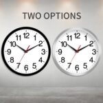 Wall Clock Modern 8 Inch Battery Operated Silent Non Ticking Small Analog Clock for Living Room Office Home Bedroom Kitchen Bathroom(Black) - Image 3