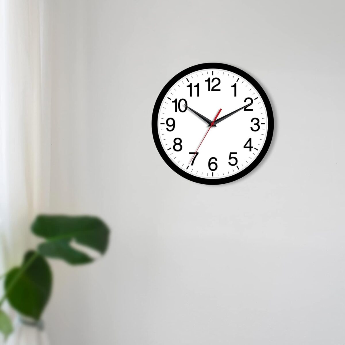 Wall Clock Modern 8 Inch Battery Operated Silent Non Ticking Small Analog Clock for Living Room Office Home Bedroom Kitchen Bathroom(Black) - Image 5