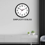 Wall Clock Modern 8 Inch Battery Operated Silent Non Ticking Small Analog Clock for Living Room Office Home Bedroom Kitchen Bathroom(Black) - Image 8