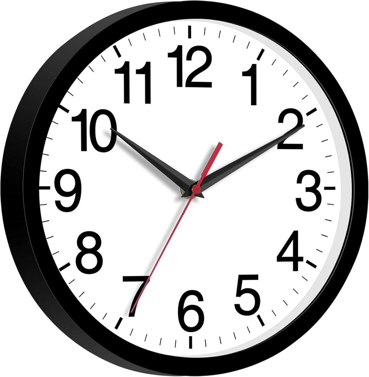 Wall Clock Modern 8 Inch Battery Operated Silent Non Ticking Small Analog Clock for Living Room Office Home Bedroom Kitchen Bathroom(Black) - Image 9