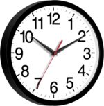 Wall Clock Modern 8 Inch Battery Operated Silent Non Ticking Small Analog Clock for Living Room Office Home Bedroom Kitchen Bathroom(Black) - Image 9