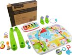 Fisher-Price Baby Playmat Deluxe Kick & Play Piano Gym for Learning & 2 Maracas Soft Rattles for Newborn to Toddler Play Ages 0+ Months - Image 7