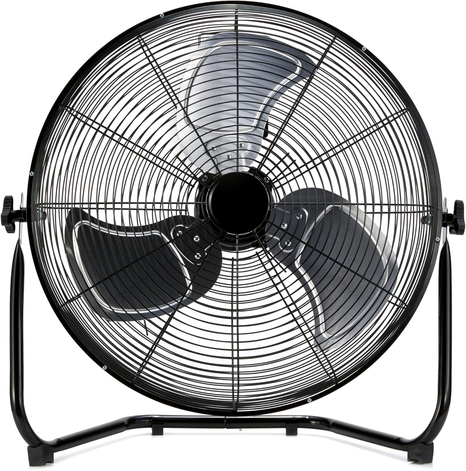 Amazon Basics 20" High Velocity Industrial Fan, Floor Fan, with 3 Speeds, Tilt Head, ETL-Listed Safety Compliance, Metal Housing/Blades, Ideal for Industrial/Commercial Space/Garage/Gym, 125W, Black - Image 6