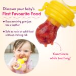 NatureBond Baby Food Feeder/Fruit Feeder Pacifier Nibbler (2 Pack) - Infant Teething Toy Teether Weaning in Appetizing Colors | + Additional Silicone Sacs - Image 5