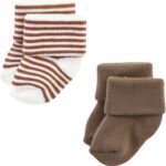 Hudson Baby Baby Girls' Cotton Rich Newborn and Terry Socks - Image 5