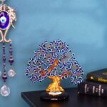 YU FENG 6.8inch Turkish Nazar Blue Evil Eye Tree, Evil Eye Coaster Tree for Protection Good Luck Prosperity Gift Showpiece for Home Table Office Decor - Image 7