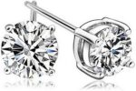 925 Sterling Silver Diamond Stud Earrings for Women Geometric Cubic Zirconia Jewelry Sparkling Jewelry for Brides - Image 5
