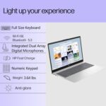 HP 15.6" FHD Laptop Computer for Home Business Student, Intel Processor (Beat i3-1115G4), 32GB DDR4 RAM, 1TB PCIe SSD, WiFi 6E, Bluetooth 5.3, Type-C, Webcam, Numeric Keypad, Silver, Windows 11 Pro - Image 4