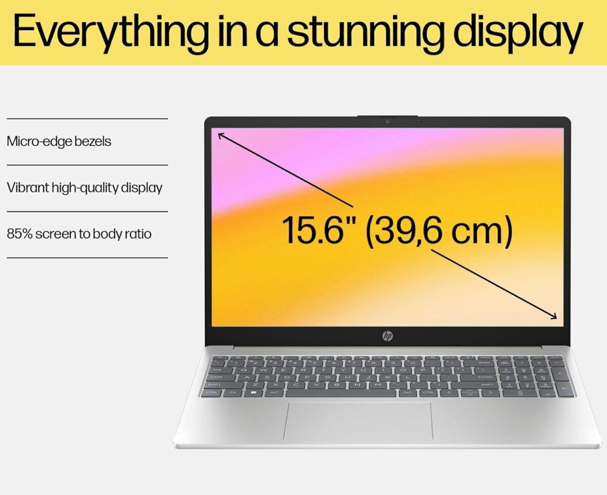 HP 15.6" FHD Laptop Computer for Home Business Student, Intel Processor (Beat i3-1115G4), 32GB DDR4 RAM, 1TB PCIe SSD, WiFi 6E, Bluetooth 5.3, Type-C, Webcam, Numeric Keypad, Silver, Windows 11 Pro - Image 6