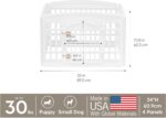 IRIS USA 24" 4-Panel Dog Playpen with Door, 35 x 35 x 24, Puppy Playpen, Dog Play Pen Indoors, Pet Fence, Puppies/Small Dogs, White - Image 4