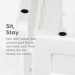 IRIS USA 24" 4-Panel Dog Playpen with Door, 35 x 35 x 24, Puppy Playpen, Dog Play Pen Indoors, Pet Fence, Puppies/Small Dogs, White - Image 6