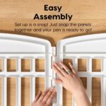 IRIS USA 24" 4-Panel Dog Playpen with Door, 35 x 35 x 24, Puppy Playpen, Dog Play Pen Indoors, Pet Fence, Puppies/Small Dogs, White - Image 7