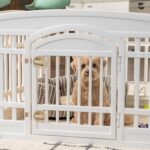 IRIS USA 24" 4-Panel Dog Playpen with Door, 35 x 35 x 24, Puppy Playpen, Dog Play Pen Indoors, Pet Fence, Puppies/Small Dogs, White - Image 11