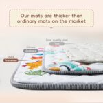 Baby Play Mat - Thicken 71x59 Inch Soft Foam Crawling Mat for Playpen & Floor, Non-Slip Waterproof Playmats for Infants & Toddlers, Portable Foldable & Machine Washable, Dinosaur & Letters - Image 7