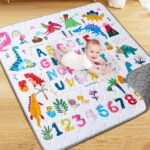 Baby Play Mat - Thicken 71x59 Inch Soft Foam Crawling Mat for Playpen & Floor, Non-Slip Waterproof Playmats for Infants & Toddlers, Portable Foldable & Machine Washable, Dinosaur & Letters - Image 10