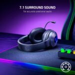 Razer Kraken V3 X Wired USB Gaming Headset: Lightweight Build - Triforce 40mm Drivers - HyperClear Cardioid Mic - 7.1 Surround Sound - Chroma RGB Lighting - Black - Image 7