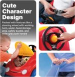 Step2 Push Around Buggy Kids Push Car, Ride On Toy, Stroller Substitute, Includes Seat Belt & Horn, Made of Durable Plastic, Max Weight 50 lbs., For Toddlers 1.5-4 Years Old, Red - Image 4