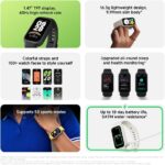 XIAOMI Smart Band 9 Active Global Version 1.47'' Display 18-Day Battery Life Modes All-Day Health and Fitness Monitoring 5ATM (Black) - Image 4